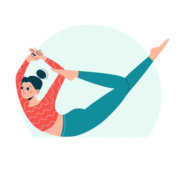 Woman Doing Yoga Pose Concept Illustration Yoga Pilates Healthy Lifestyle Royalty Free Stock Vectors