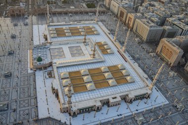 MASJID AL NABAWI, MADINAH, SAUDI ARABIA 'NIN AERİALİ 