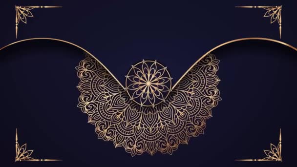 Ramadan Eid Arabo Islamico Orientale Stile Mandala Animazione Background Mandala — Video Stock