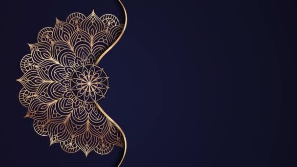 Ramadan Eid Arabski Islamski Styl Wschodni Mandala Animacja Tła Mandala — Wideo stockowe