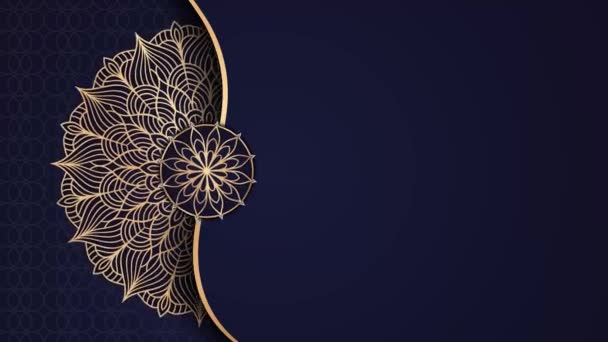 Ramadã Eid Árabe Estilo Oriental Islâmico Mandala Animation Background Mandala — Vídeo de Stock