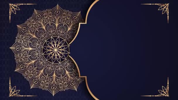 Ramadã Eid Árabe Estilo Oriental Islâmico Mandala Animation Background Mandala — Vídeo de Stock