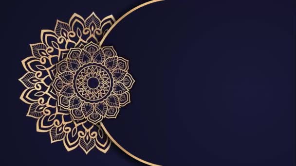 Ramadán Eid Árabe Estilo Islámico Oriental Mandala Animación Antecedentes Abstracto — Vídeo de stock