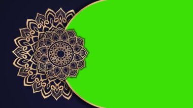Ramazan, Kurban Bayramı, Arap İslami doğu tarzı Mandala Çerçeve Animasyon Arkaplanı. Mandala Çerçeve elementi. Soyut altın mandala Çerçeve 4k video görüntüsü. Mandala animasyonu kusursuz döngü.
