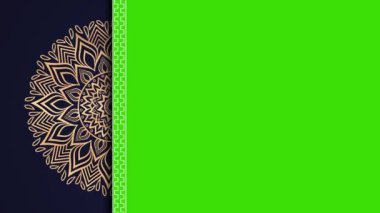 Ramazan, Kurban Bayramı, Arap İslami doğu tarzı Mandala Çerçeve Animasyon Arkaplanı. Mandala Çerçeve elementi. Soyut altın mandala Çerçeve 4k video görüntüsü. Mandala animasyonu kusursuz döngü.