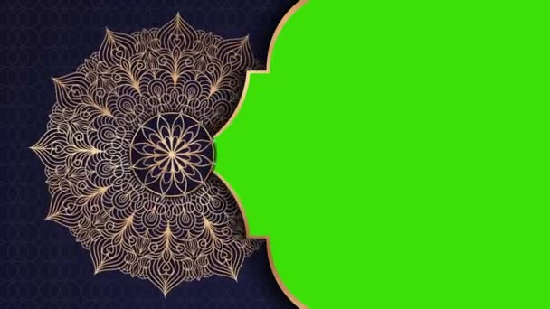 Ramadán Eid Estilo Árabe Islámico Oriental Mandala Frame Animation Background — Vídeo de stock