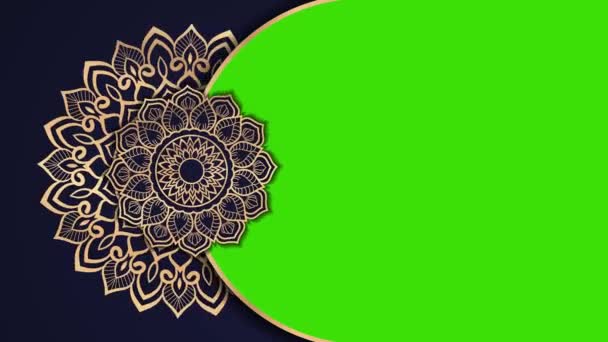 Ramadán Eid Arabský Islámský Východní Styl Mandala Frame Animation Background — Stock video