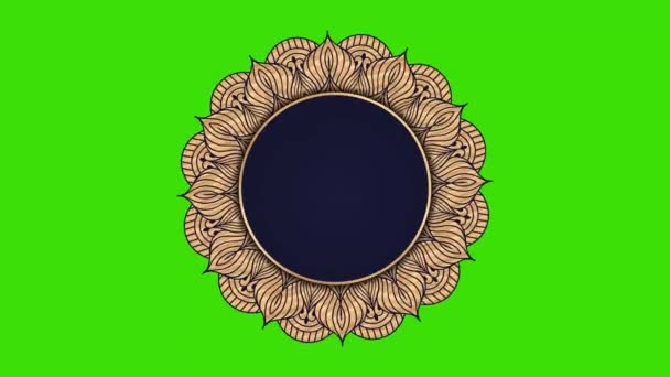 Ramadan Aïd Musulman Arabe Style Islamique Oriental Mandala Frame Green — Video