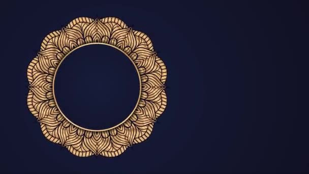 Ramadán Eid Estilo Árabe Islámico Oriental Mandala Frame Animation Background — Vídeos de Stock