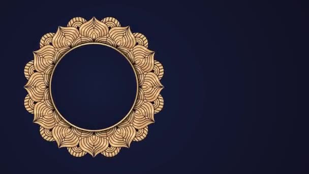 Ramadan Eid Arabisch Islamischer Ost Stil Mandala Frame Animation Background — Stockvideo