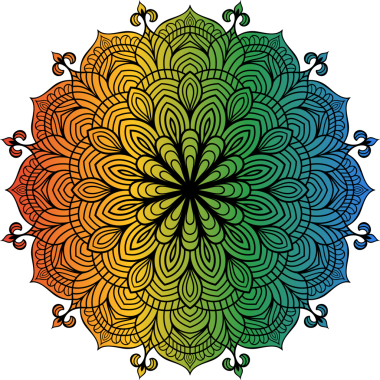 Mandala Çiçeği, Mandalas geometrik deseni, Ilık Mandala, Lotus 'la Gökkuşağı Hayat Çiçeği, Lotus' ta Yaşam Çiçeği