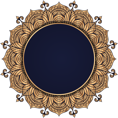 Ramazan Kareem Lüks Mandala çerçevesi. Lüks Mandala Yuvarlak İslami doğu tarzı. Arapça Kaligrafi. Altın Çerçeve. Ramadhan Mübarek. Doğulu Mandala düğün çerçevesi PNG.