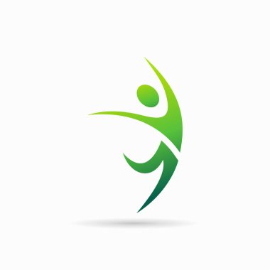 Mutlu sağlık insanları logosu, mutlu insanlar logosu, insanlar logosu