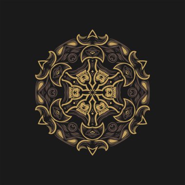 Modern mandala sanat vektör tasarımı, renklerin güzel bir karışımı, tüm reklam tasarımı ihtiyaçları için uygun, hem kartvizitler, afişler, broşürler ve diğerleri için. EPS biçimi dosyaları