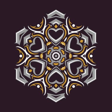 Modern mandala sanat vektör tasarımı, renklerin güzel bir karışımı, tüm reklam tasarımı ihtiyaçları için uygun, hem kartvizitler, afişler, broşürler ve diğerleri için. EPS biçimi dosyaları