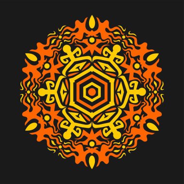 Modern mandala sanat vektör tasarımı, renklerin güzel bir karışımı, tüm reklam tasarımı ihtiyaçları için uygun, hem kartvizitler, afişler, broşürler ve diğerleri için. EPS biçimi dosyaları