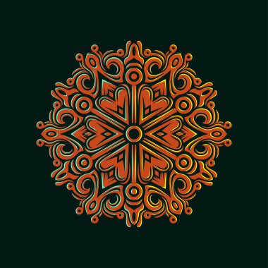 Modern mandala sanat vektör tasarımı, renklerin güzel bir karışımı, tüm reklam tasarımı ihtiyaçları için uygun, hem kartvizitler, afişler, broşürler ve diğerleri için. EPS biçimi dosyaları