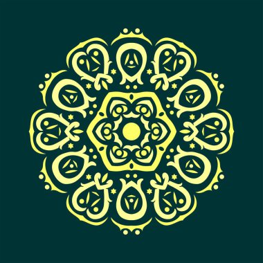 Mandala sanat vektör tasarımı, renklerin güzel bir karışımı, tüm reklam tasarımı ihtiyaçları için uygun, hem kartvizit tasarımları, afişler, broşürler ve diğerleri için. EPS biçimi dosyaları