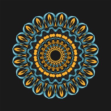 Mandala sanat vektör tasarımı, renklerin güzel bir karışımı, tüm reklam tasarımı ihtiyaçları için uygun, hem kartvizit tasarımları, afişler, broşürler ve diğerleri için. EPS biçimi dosyaları