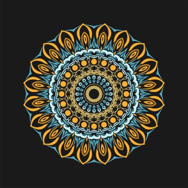 Mandala sanat vektör tasarımı, renklerin güzel bir karışımı, tüm reklam tasarımı ihtiyaçları için uygun, hem kartvizit tasarımları, afişler, broşürler ve diğerleri için. EPS biçimi dosyaları