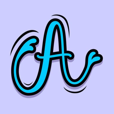 Bir yazı tipi sanat vektörü illüstrasyon tasarımı, dosya eps