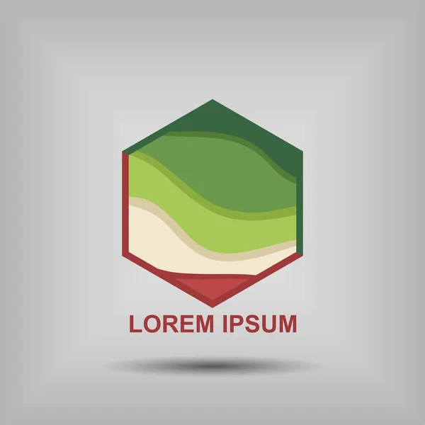 Renkli Altıgen Teknoloji Logosu Tasarım Vektör Stoku. Altıgen kurdele çokgen logot konsept simgesi. Altıgen Dijital Logo