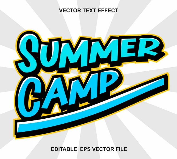 Yaz kampı tipografi posteri. Yaz tasarımınız için vektör illüstrasyonu.