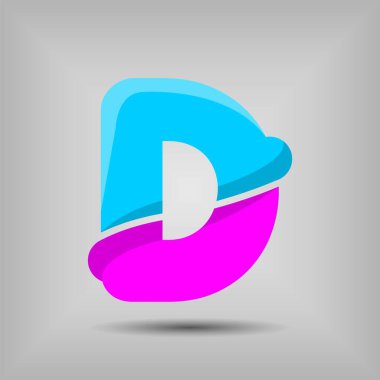 Harf logosu çizimi. Şirket kimliğiniz için vektör şablonu.