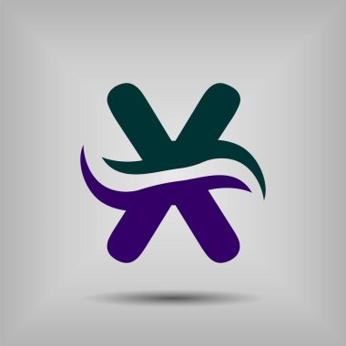 Harf logosu çizimi. Şirket kimliğiniz için vektör şablonu.