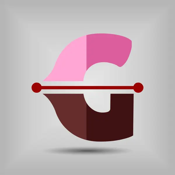 Harf logosu çizimi. Şirket kimliğiniz için vektör şablonu.