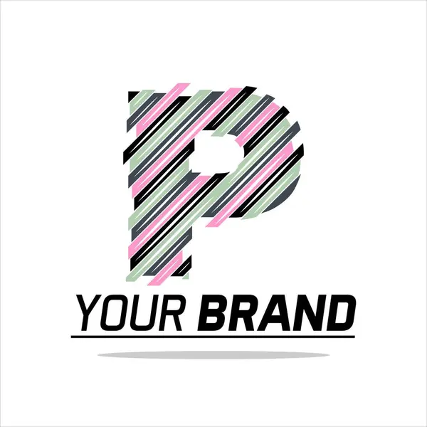 Harf logosu çizimi. Şirket kimliğiniz için vektör şablonu.