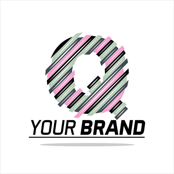 Harf logosu çizimi. Şirket kimliğiniz için vektör şablonu.