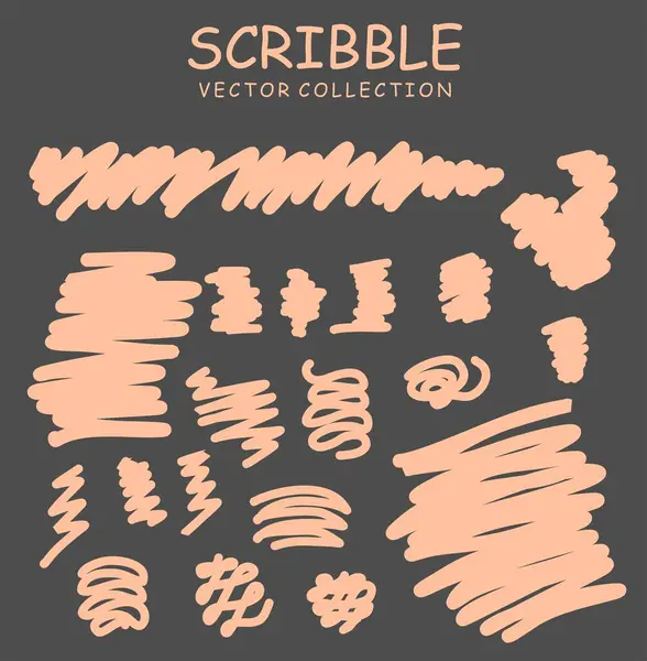 El çizimi mürekkep karalamaları.