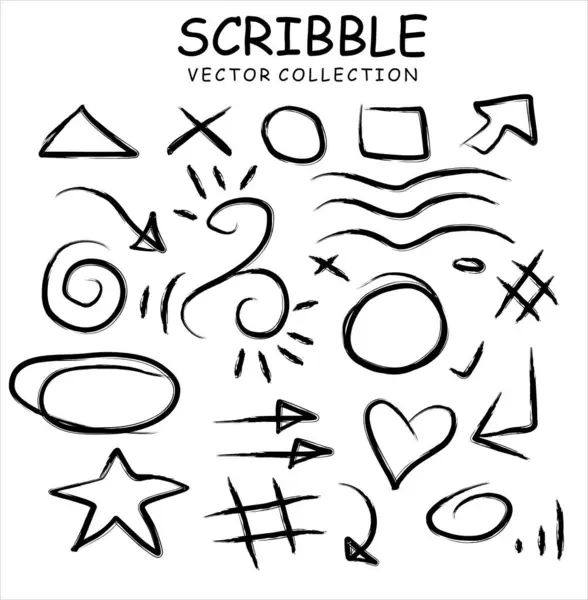 El çizimi mürekkep karalamaları.