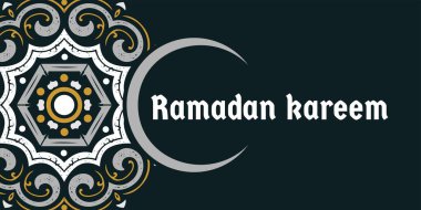 ramadan kareem İslami tebrik kartı arkaplan vektör illüstrasyonuName