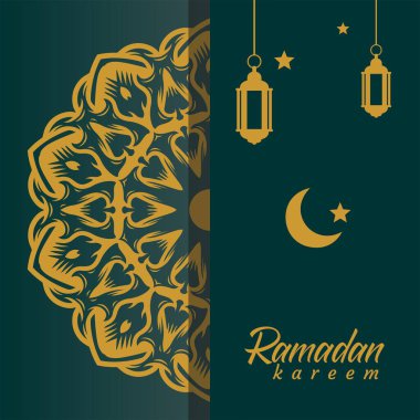 ramadan kareem İslami tebrik kartı arkaplan vektör illüstrasyonuName
