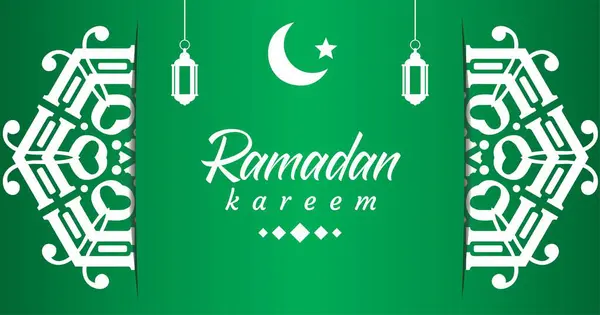 ramadan kareem İslami tebrik kartı arkaplan vektör illüstrasyonuName