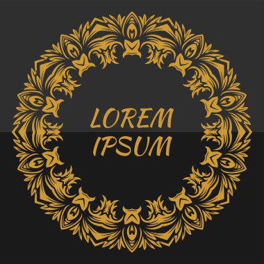 Mandala çerçeve çizimi olan arkaplan