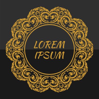 Mandala çerçeve çizimi olan arkaplan