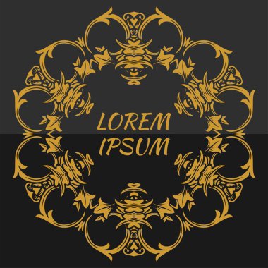 Mandala çerçeve çizimi olan arkaplan