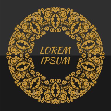 Mandala çerçeve çizimi olan arkaplan