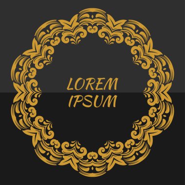 Mandala çerçeve çizimi olan arkaplan