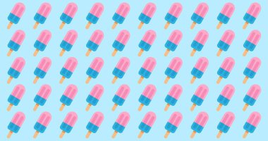 Dondurma izi yok. Dondurma arkaplanı. yaz arkaplan çizimi.