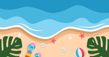 Yaz tatili konsepti. düz biçim.