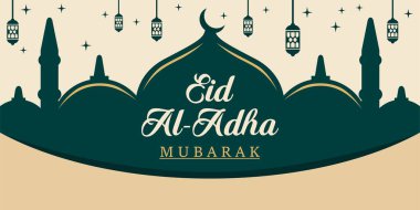 Kurban Bayramı İslam Festivali arka plan tasarımı