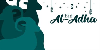 Kurban Adadha geçmişi. vektör illüstrasyonu