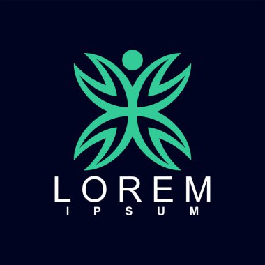 Soyut vektör logosu tasarımı. şablon.