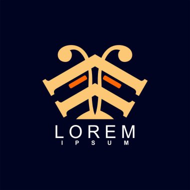 Kalkan logosu. Y harfi logo şablon vektör tasarımı.