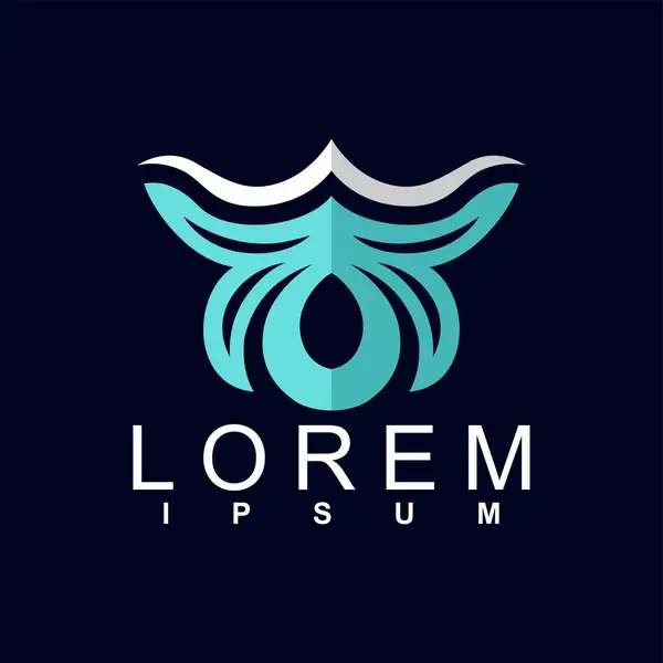 Balık logosu dizayn şablonuyla su damlası