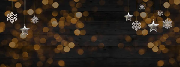 Рождественские Украшения Праздник Украшения Фон Шаблон Баннера Поздравления Открытки Панорама Лицензионные Стоковые Фото